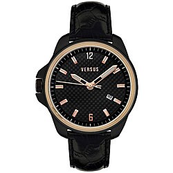 Versus Men's Brown Dial Brown Leather Strap Watch