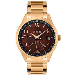 Versus Men's Rose Goldtone Stainless Steel Case Brown Dial Watch
