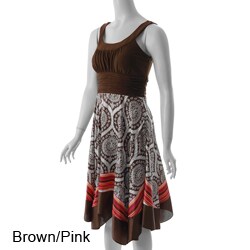 Sangria Women's High-waist Handkerchief Hem Charmeuse Dress