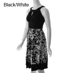 Sangria Women's Ruched Bodice Floral Print Dress