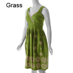 Sangria Women's Lace-trimmed Sleeveless Dress