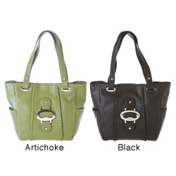 AK Anne Klein 'Lasso' Medium Pebble Leather Satchel