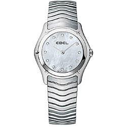 Ebel Women's Classic Wave Stainless Steel Case Diamond Watch