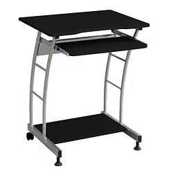 Silver/ Black Computer Cart