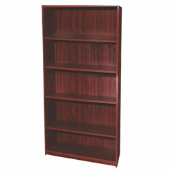 Mahogany Finish 5-tier Bookcase