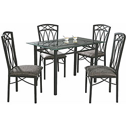 Glass Top 5-piece Dinette Set