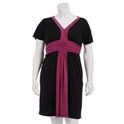 Jonathan Martin Women's Plus Size Shirred-waist Jersey Dress
