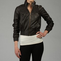 Dollhouse Women's Brown Bomber Jacket