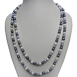 Multi-colored Freshwater Pearl 72-inch Endless Necklace (7-7.5 mm)
