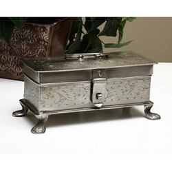 Lion Leg Antique Jewelry Nickel Box (India)