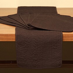 Josephine Chocolate 7-piece Placemat/ Runner Set