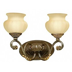 Eminence 2-light Brulee Gold Leaf Wall Sconce