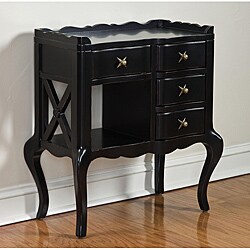 Hand-painted Ebony Accent Table