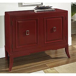Hand-painted Ruby Red Accent Chest