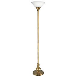 Grandrich Torchiere Antique Brass Floor Lamp