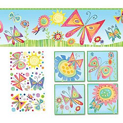 Butterfly Meadow Self-adhesive Decor Set