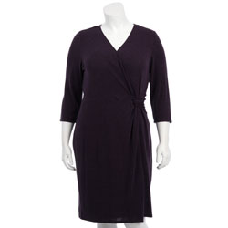 Tiana B. Women's Plus Size Mock Wrap Dress