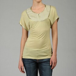 Dream Culture Women's Silk and Knit Top