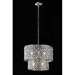 Chrome/ Crystal 8-light Double Round Chandelier
