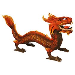 Hand-carved Lucky Dragon Driftwood Statue (Thailand)