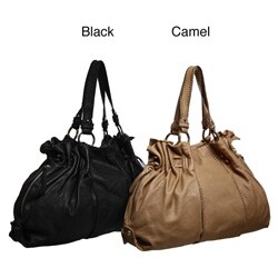 Junior Drake 'Farrah' Leather Shoulder Bag