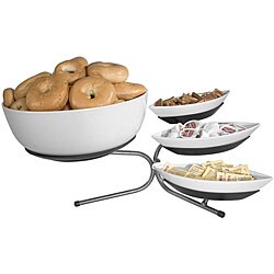 Silver Vein and White Sierra Bowl Canoe Tier