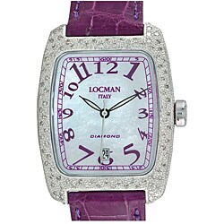Locman Women's 'Alum' Mother of Pearl Diamond Watch