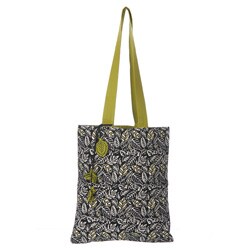Block Printed Cotton Leaf Handmade Tote Bag (India)