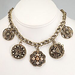 Bronze French Medallion Necklace