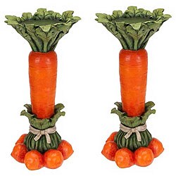 Small Carrot Candle Holders (Set of 2)
