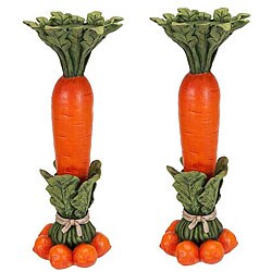 Tall Carrot Candle Holders (Set of 2)
