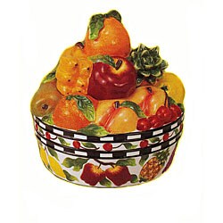 Fruit Delight Hand-painted Table Centerpiece