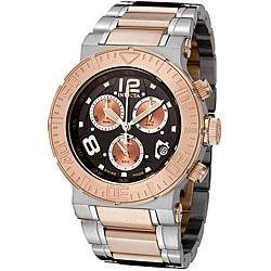Invicta Men's 'Reserve' Two-tone Steel Black Dial Watch.