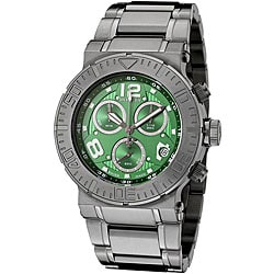 Invicta Men's 'Reserve' Gunmetal Steel Green Dial Watch.