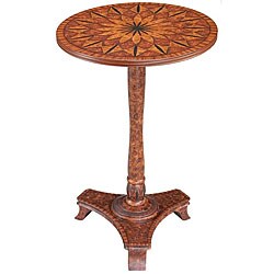Hand-painted Faux Burl Finish Accent Table