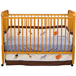 Jenny Lind Stationary Oak Finish Convertible Crib