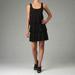 Jump Girl Women's Black Tiered Dress