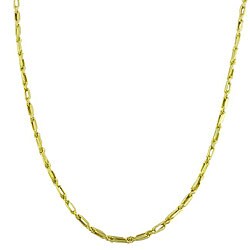 10k Yellow Gold 20-inch Twisted Bar Link Necklace