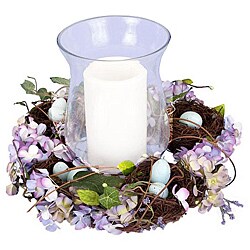 Hydrangea Nest Hurricane Candle Holder
