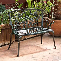 Saint Kitts Cast Aluminum Patio Bench