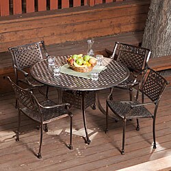 Sebastian Cast Aluminum Copper Outdoor Dining Set