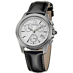 Golana Swiss Women's 'Aura Pro 200' Black Strap Diamond Watch