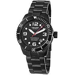 Golana Swiss Men's 'Aqua Pro 200' Black Stainless Steel Watch