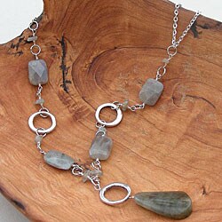 Silver Peaceful Labradorite Necklace (China)
