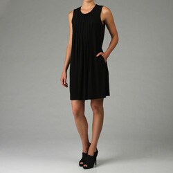 Calvin Klein Women's Sleeveless Pleated Jersey Dress
