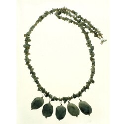 Sterling Silver Long Labradorite Necklace (U.S.A.)