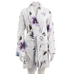 Aegean Apparel Women's Floral Robe and Slippers Set