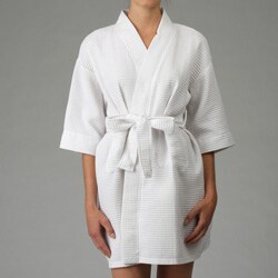 Aegean Apparel Women's Woven Waffle Kimono Robe