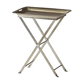 Nickel-plated Iron Antique Butterfly Cocktail Tray Table (India)