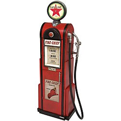 Red Novelty Gas Pump Game Room Storage Chest